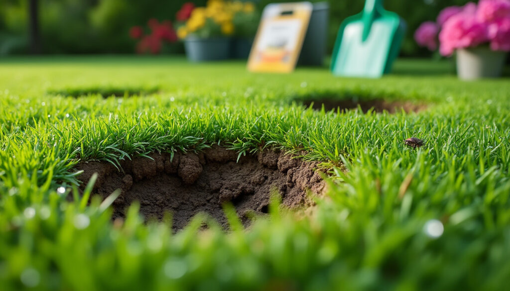 apprenez à identifier les causes des trous dans le gazon et découvrez des solutions efficaces pour réparer ces dégâts naturels afin de retrouver une pelouse saine et belle.