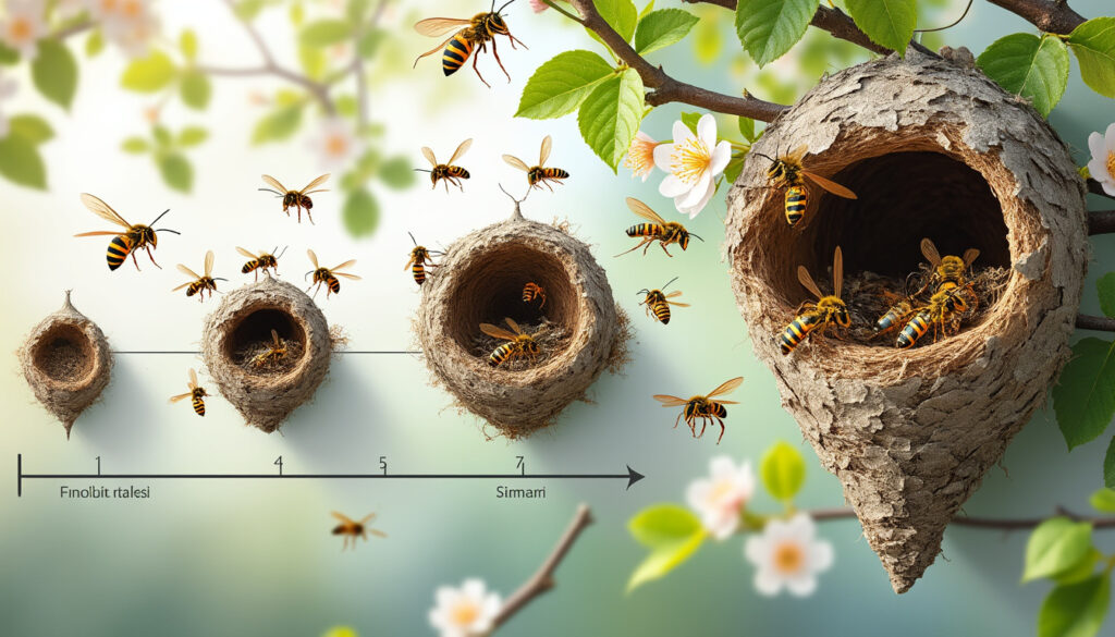 découvrez combien de temps il faut pour construire un nid de frelon asiatique et la durée d'activité de ces insectes pour mieux comprendre leur cycle de vie et les risques associés.